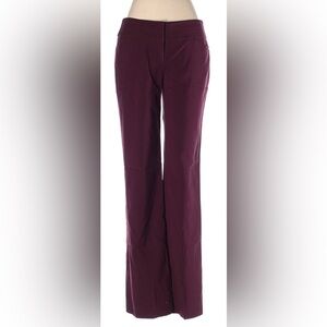Ann Taylor LOFT~Women’s Straight Leg Dress Pants~Burgundy ~ Size 0